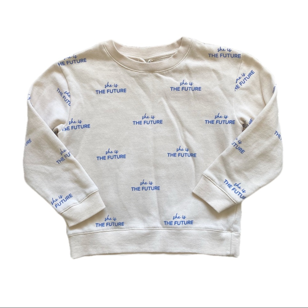 Cotton On Kids Girls Sweater She is the Future Size 6 Sweatshirt
